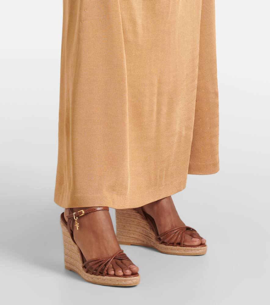 Tom Ford Cabana leather wedge espadrilles