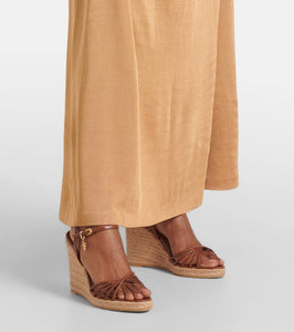 Tom Ford Cabana leather wedge espadrilles