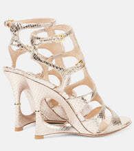 Tom Ford Cage snake-effect leather sandals