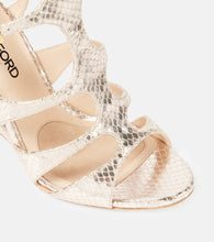Tom Ford Cage snake-effect leather sandals
