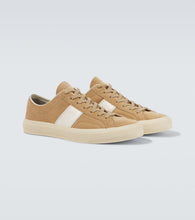 Tom Ford Cambridge leather-trimmed suede sneakers