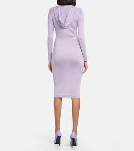 Tom Ford Cashmere and silk hoodie midi dress