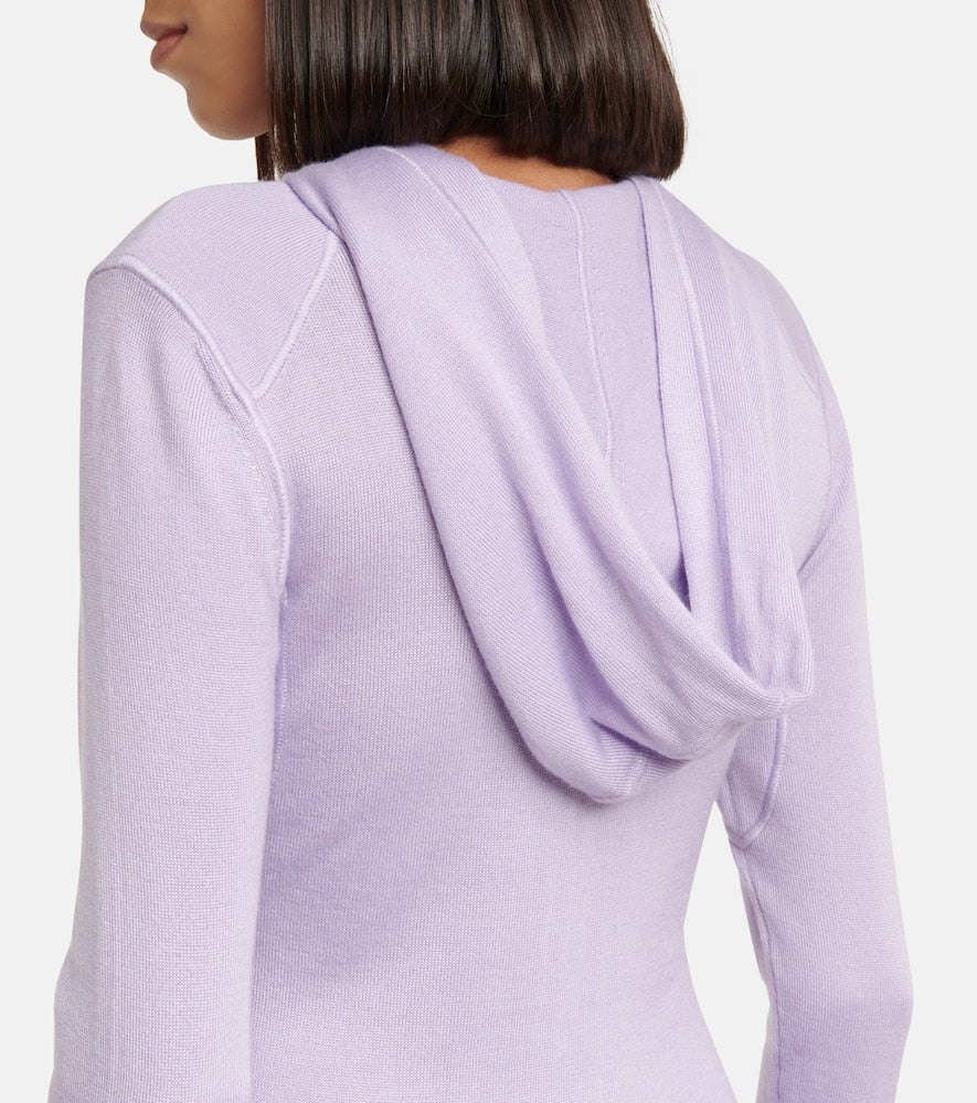 Tom Ford Cashmere and silk hoodie midi dress