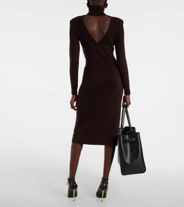 Tom Ford Cashmere turtleneck midi dress