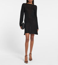 Tom Ford Chain-embellished raffia-effect minidress
