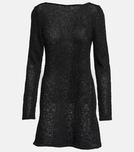 Tom Ford Chain-embellished raffia-effect minidress
