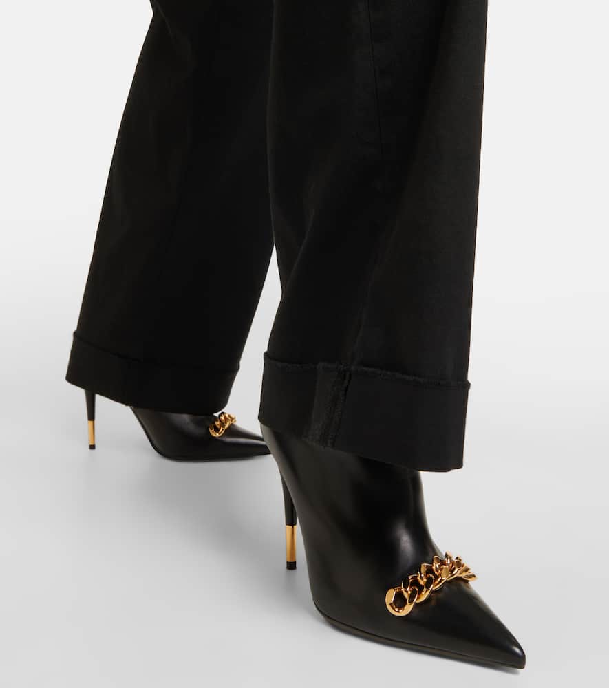 Tom Ford Chain leather ankle boots