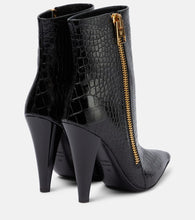 Tom Ford Croc-effect leather ankle boots