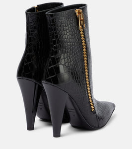 Tom Ford Croc-effect leather ankle boots