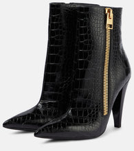 Tom Ford Croc-effect leather ankle boots