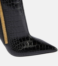 Tom Ford Croc-effect leather ankle boots