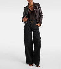 Tom Ford Croc-effect leather jacket