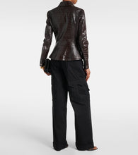 Tom Ford Croc-effect leather jacket