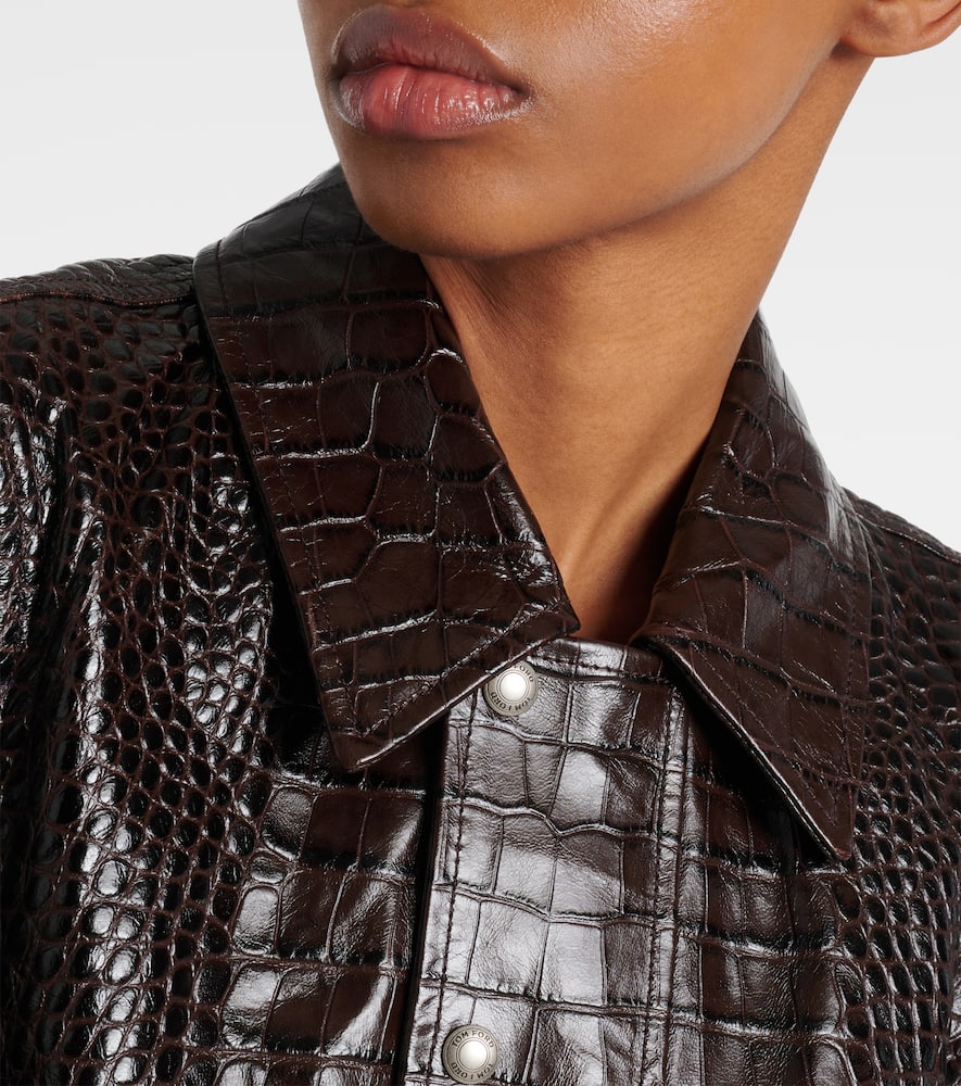 Tom Ford Croc-effect leather jacket