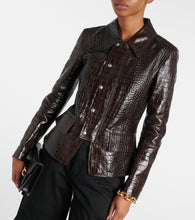 Tom Ford Croc-effect leather jacket