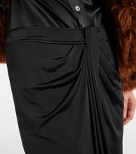 Tom Ford Draped jersey midi skirt