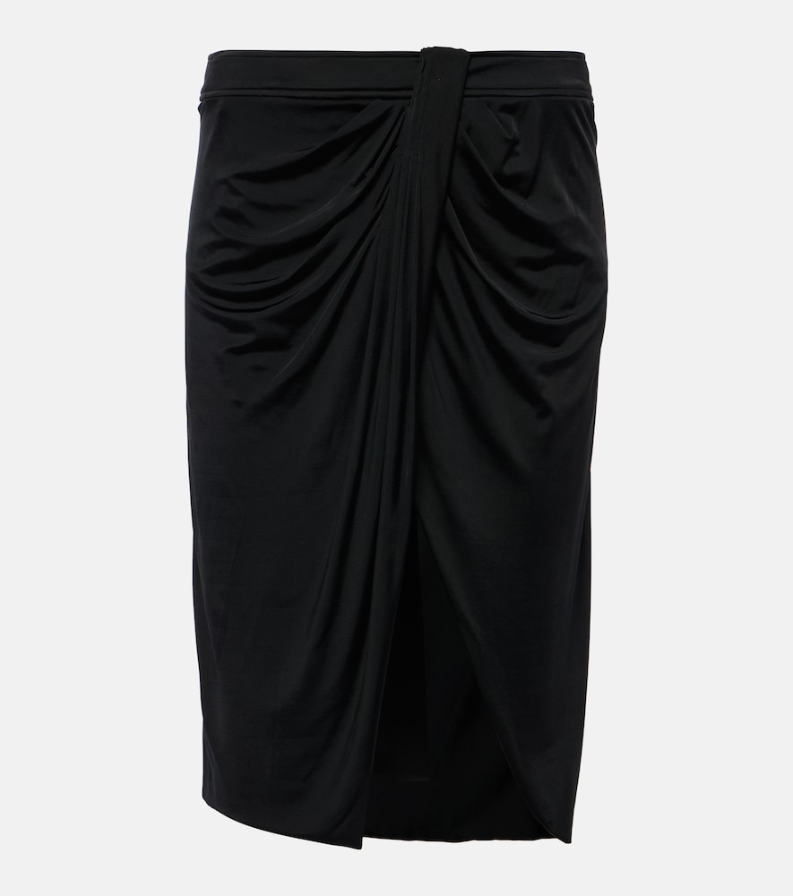 Tom Ford Draped jersey midi skirt - Tom Ford 垂褶针织中长裙