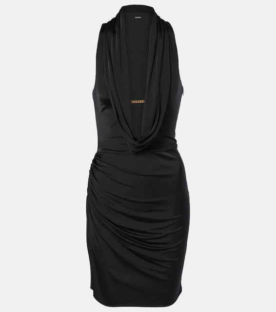 Tom Ford Draped jersey minidress