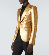 Tom Ford Dyllan metallic-effect coated canvas blazer