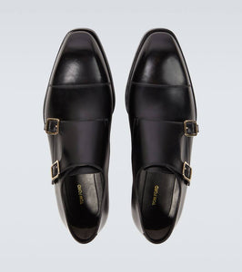 Tom Ford Elkan leather monk strap shoes