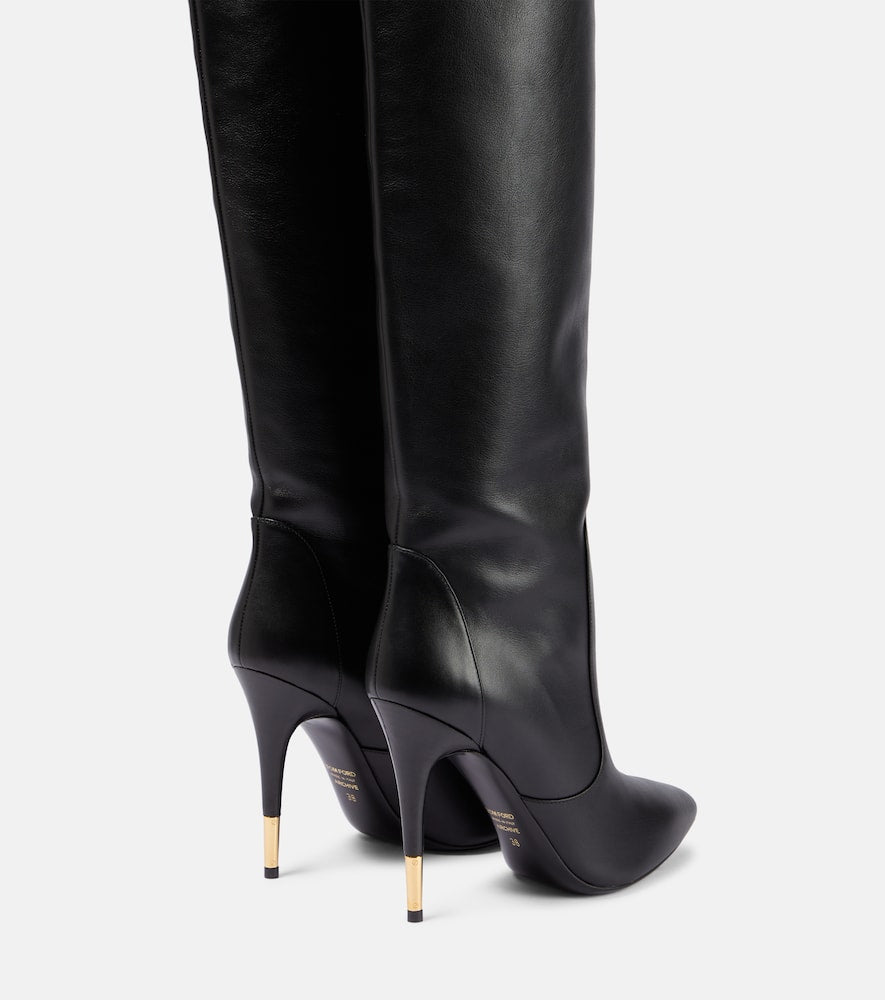 Tom Ford Embellished leather over-the-knee boots