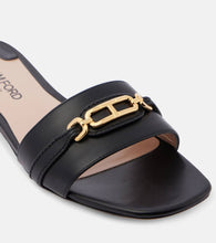 Tom Ford Embellished leather slides