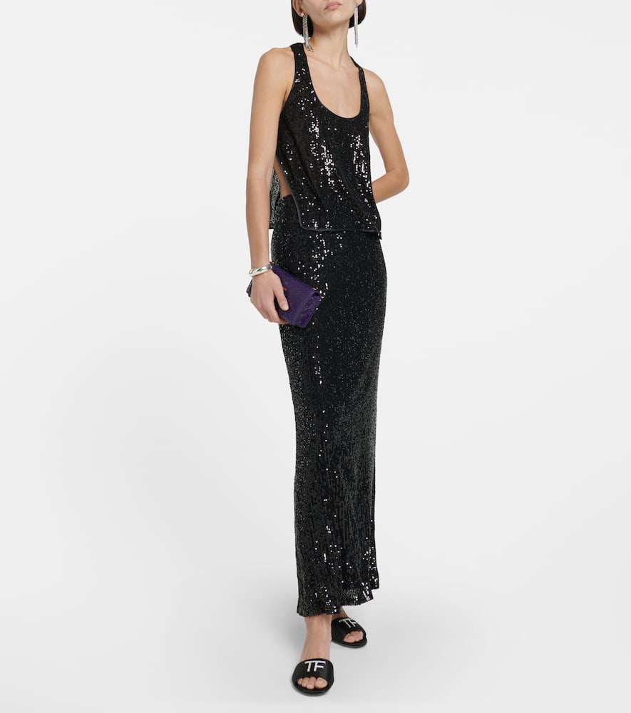 Tom Ford Embellished satin mules