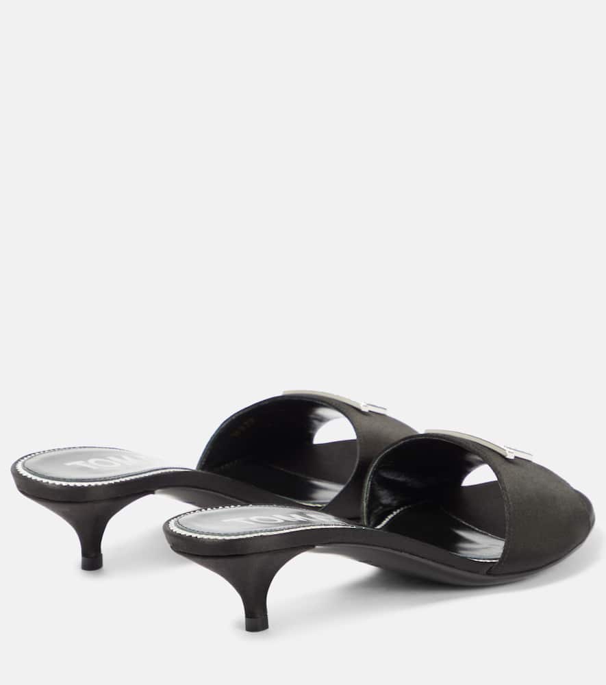 Tom Ford Embellished satin mules