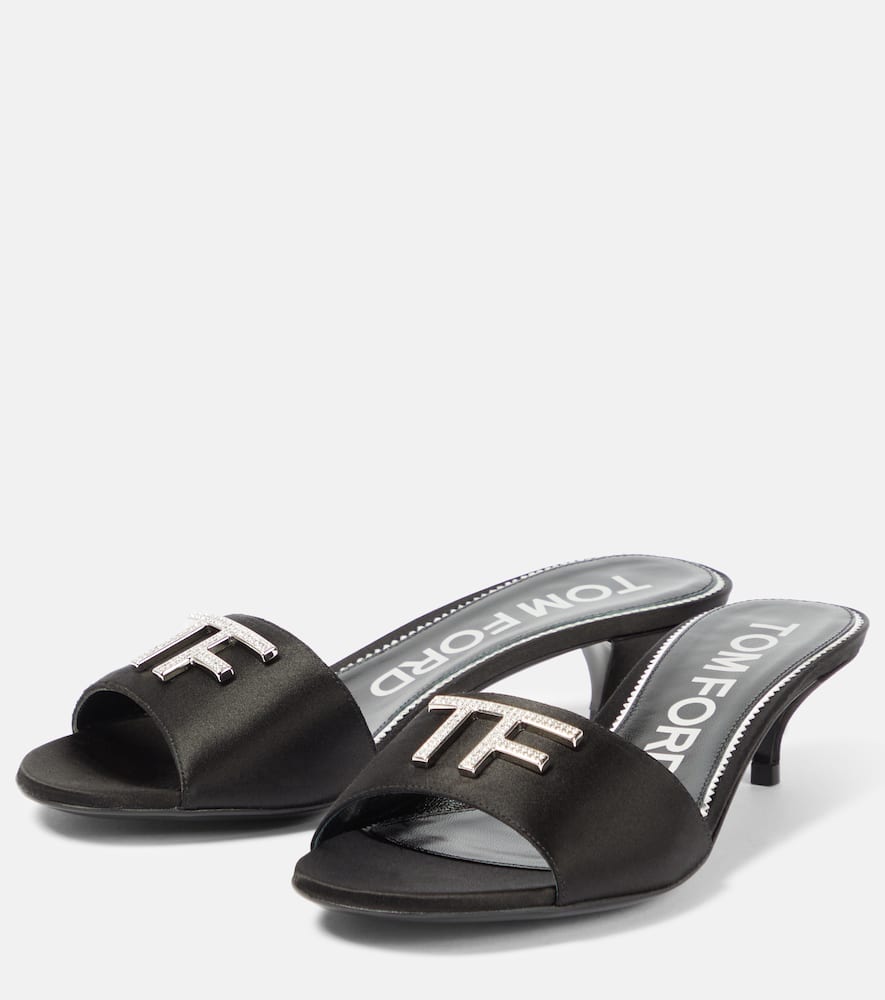 Tom Ford Embellished satin mules