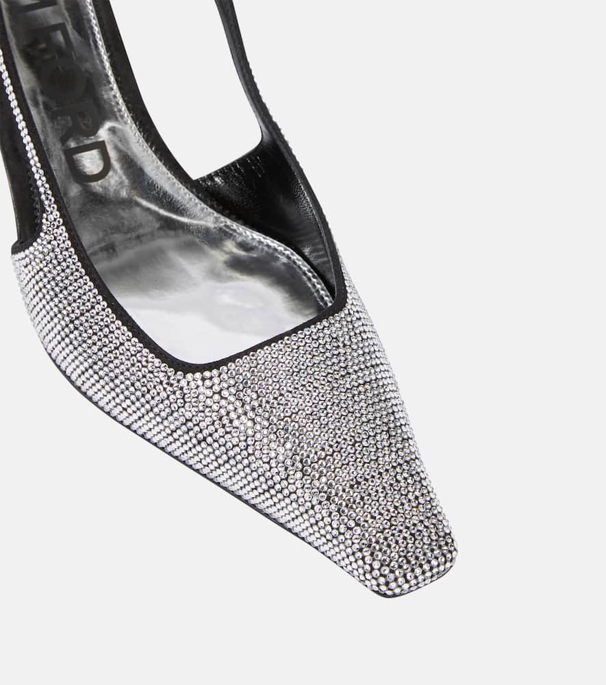 Tom Ford Embellished satin slingback pumps