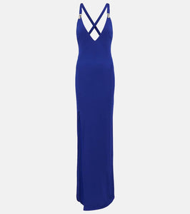 Tom Ford Embellished wool, cashmere and silk maxi dress