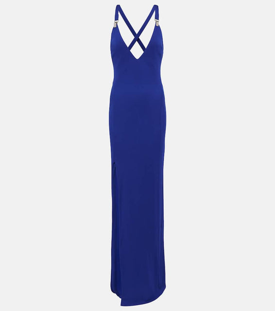 Tom Ford Embellished wool, cashmere and silk maxi dress