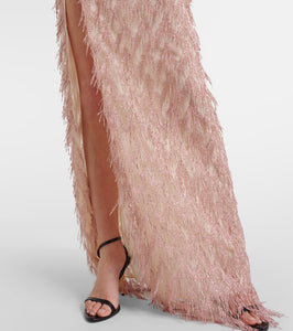 Tom Ford Fringed Lamé gown