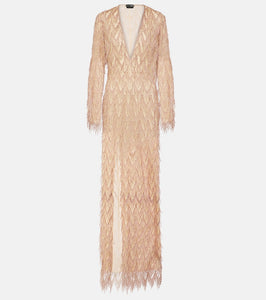 Tom Ford Fringed Lamé gown