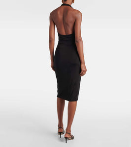 Tom Ford Gathered halterneck midi dress