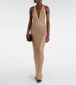 Tom Ford Halterneck chainmail gown