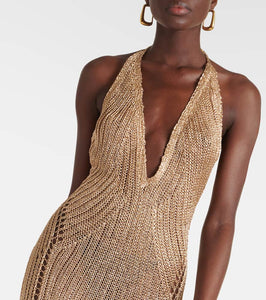Tom Ford Halterneck chainmail gown