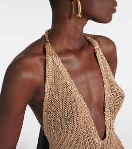 Tom Ford Halterneck chainmail gown
