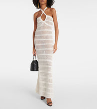 Tom Ford Halterneck crochet maxi dress