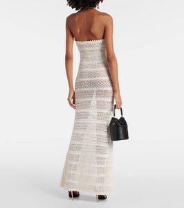 Tom Ford Halterneck crochet maxi dress