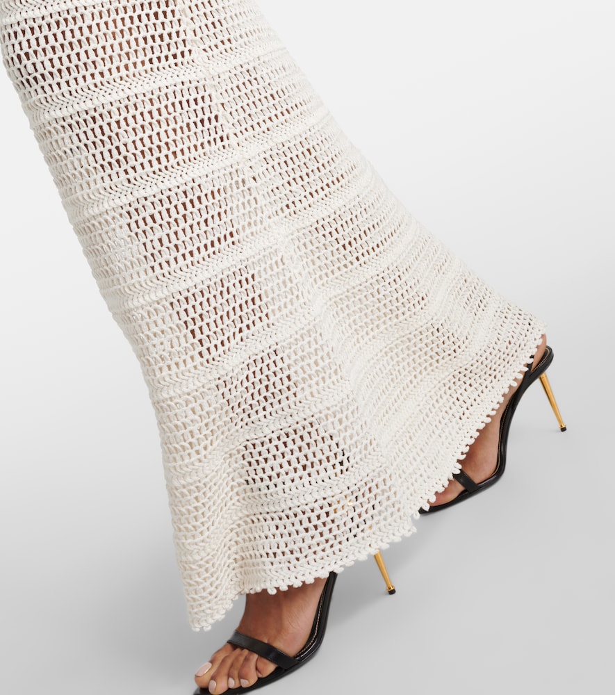Tom Ford Halterneck crochet maxi dress