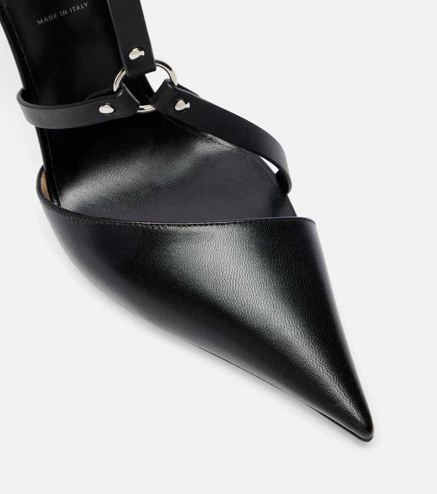 Tom Ford Harness leather slingback pumps