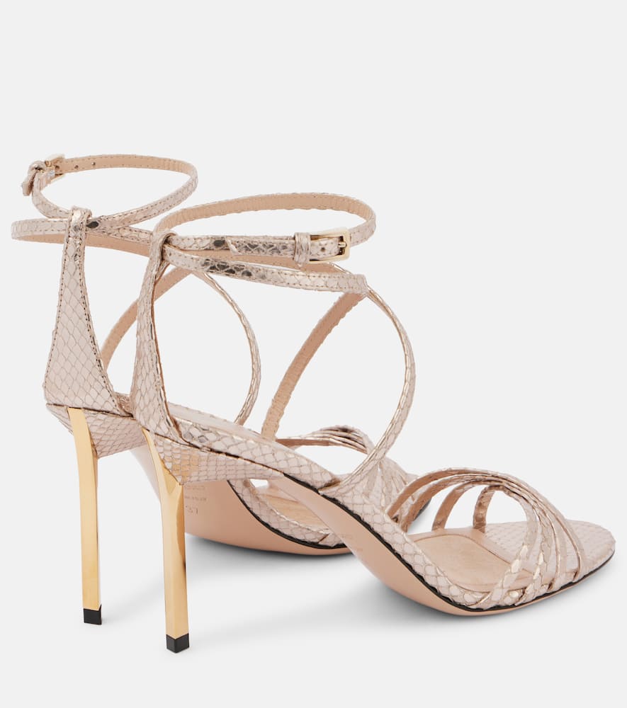 Tom Ford Ida 85 snake-effect leather sandals