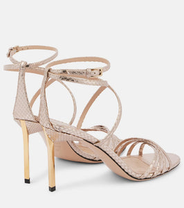 Tom Ford Ida 85 snake-effect leather sandals