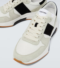 Tom Ford Jagga suede-trimmed sneakers