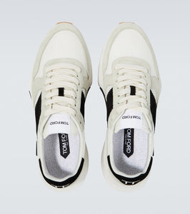 Tom Ford Jagga suede-trimmed sneakers