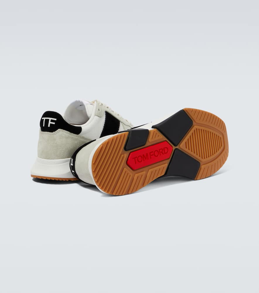 Tom Ford Jagga suede-trimmed sneakers