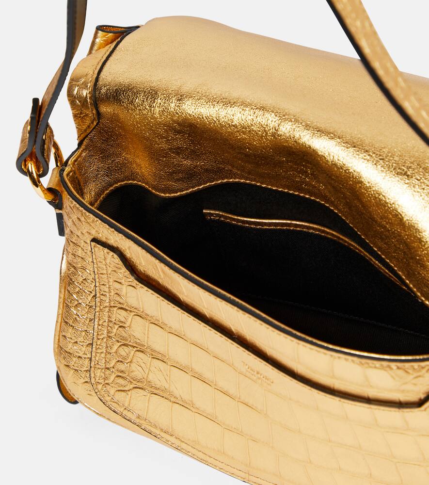 Tom Ford Jennifer Small croc-effect metallic leather shoulder bag