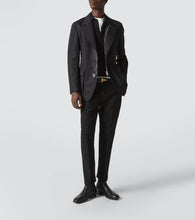 Tom Ford Leather-trimmed cotton-blend jacket