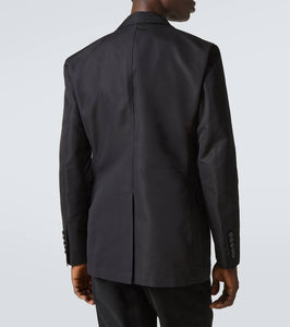 Tom Ford Leather-trimmed cotton-blend jacket